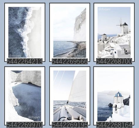 Aesthetic Photo Codes Bloxburg, Coastal Id Codes Bloxburg, Bloxburg Decals Calender 2023, Bloxburg Costal Codes Pictures, Berry Avenue Codes Pictures Coastal, Bloxburg Ocean Picture Codes, Office Codes For Berry Ave, Coastal Color Scheme Bloxburg, Bloxburg Extiror House