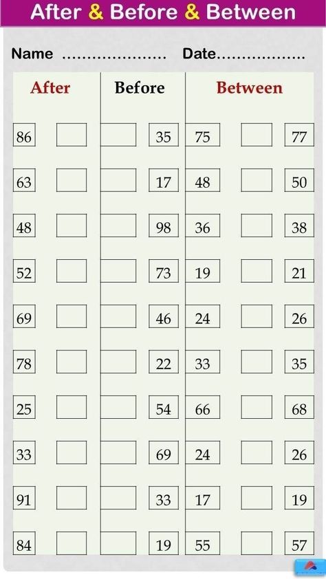 After Before Between Worksheet Grade 1, After Before Between Worksheet, Maths Worksheet For Lkg, Maths Worksheet For Class 1, Math Worksheets 2nd Grade, Easy Math Worksheets, Grade 1 Math, Kindergarten Math Worksheets Addition, Math Fact Worksheets