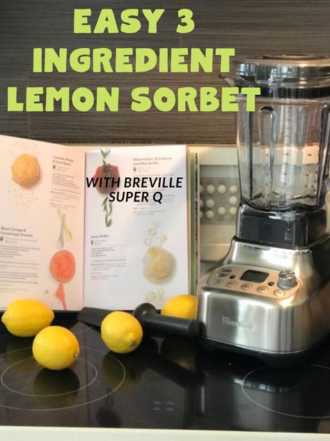 Easy homemade lemon sorbet is a breeze with the frozen desserts setting on the Super Q from Breville. Look like a kitchen rockstar with the Super Q. Lemon Sorbet Recipe, Sorbet Recipe, Frozen Lemon, Lemon Sorbet, Sorbet Recipes, Dessert Set, Italian Christmas, Elegant Desserts, Frozen Treat