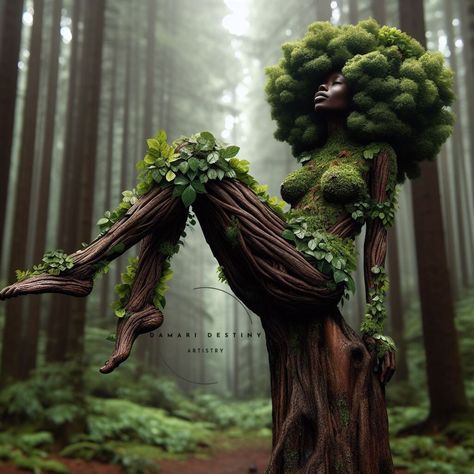 Mystical Forest Sculpture, Contempary Art, Art Black Love, Womens Empowerment, Black Power Art, Afrofuturism Art, Tree Woman, Still I Rise, Gallery Wallpaper