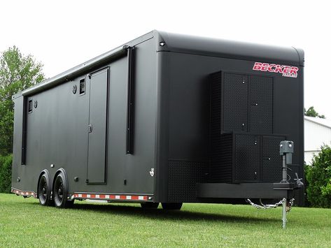 28' BLACK OUT BATHROOM PKG TRAILER #beckercustomtrailers #… | Flickr Enclosed Car Trailer, Bathroom Trailer, Enclosed Car Hauler, Bug Out Trailer, Snowmobile Trailers, Power Trailer, Toy Hauler Trailers, Cargo Trailer Camper Conversion, Small Camper Trailers