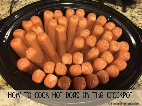 Hotdogs In A Crockpot, Crockpot Hotdogs, Crockpot Party Food, Grilling Hot Dogs, Hot Dog Recipes, Healthy Crockpot Recipes, Healthy Protein, Clean Eating Snacks, How To Cook