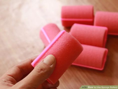 4 Ways to Use Sponge Rollers - wikiHow Clogging Dance, Sponge Curlers, Hair Rollers Tutorial, Foam Curlers, Sponge Hair Rollers, Foam Rollers Hair, Rollers Hair, Roller Curls, Sponge Rollers