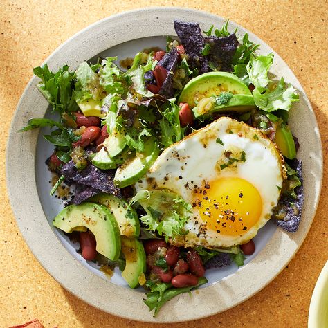 Breakfast Salad, High Protein Breakfast, Dash Diet, Healthy Eating For Kids, Protein Breakfast, Mediterranean Diet Recipes, Salsa Verde, Breakfast Time, High Fiber