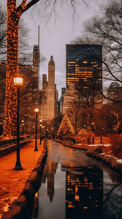 Nyc Christmas Photography, Halloween City Aesthetic, City Fall Aesthetic, Autumn Dark Aesthetic, Fall City Aesthetic, City Vibes Aesthetic, Twilight Autumn, Warm And Cozy Aesthetic, Manhattan Aesthetic