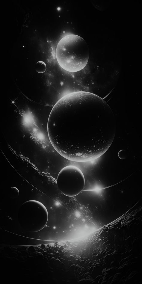 @meghla587 Space Black And White, Astronomy Aesthetic Wallpaper, Space Tattoo Black And White, Space Tattoo Sleeve Black And White, Black And White Space Wallpaper, Universe Tattoo Galaxies Black And White, Black And White Galaxy Aesthetic, Outer Space Tattoos Black And White, White Over Black Tattoo