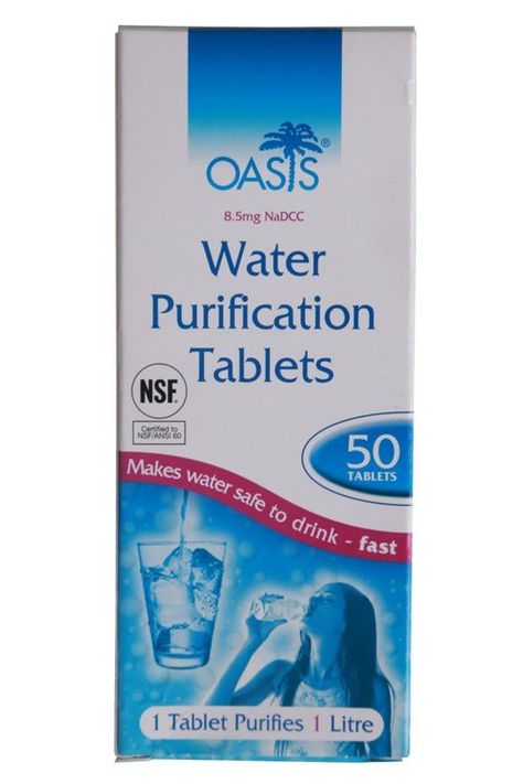 Oasis Water Purification Tablets | Mountain Warehouse GB Hiking Gadgets, Military Paint, Water Purification Tablets, Survival Accessories, Navigation Map, Hammock Accessories, Clean Drinking Water, Mountain Warehouse, Water Purification