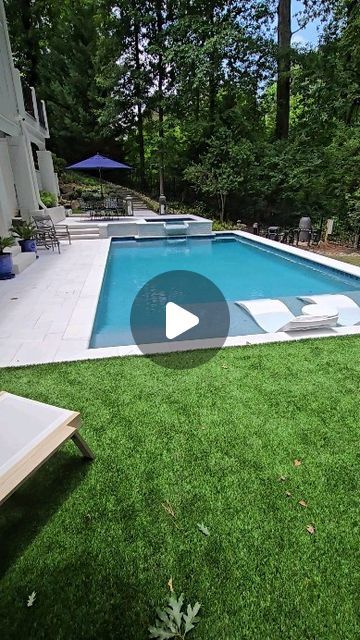 Luke Burbank/Artistic Pools Inc. on Instagram: "16'x32' rectangle pool with raised spa and ice white marble coping and decking in Atlanta. #luxurypools #artisticpools #gapoolbuilder #swimmingpool #pool #poolman #pebbletec #infloorcleaningsystem #poolparty #poolmanluke #atlanta #pools #swimmingpools #atlanta #pebbletec" Rectangle Pool With Spa, Pool With Raised Spa, Raised Pools, Backyard Transformation, Rectangle Pool, Pool Steps, Luxury Pools, Resort Style, Renovation Project