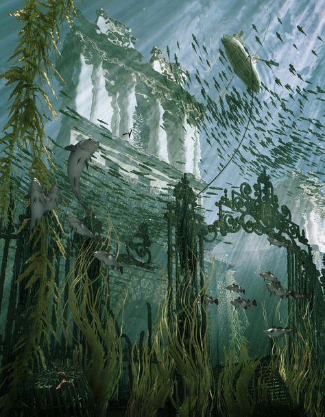 Flooded London by Squint/Opera depicts "curiously utopian" vision of under water capital Virtual Reality Design, Tate Modern Art, Underwater City, St Pauls Cathedral, Sea Level, London Design, Urban Area, Under Water, Built Environment