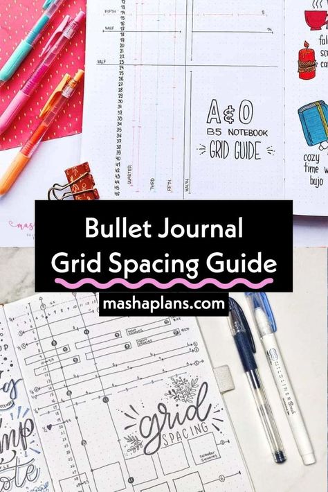 Bullet Journal Grid Spacing Page, Bullet Journal Grid Spacing, Grid Spacing Guide, Bullet Journal Grid, Bullet Journal Pages, Creating A Bullet Journal, Bullet Journal How To Start A, Bullet Journal Hacks, Weekly Spread