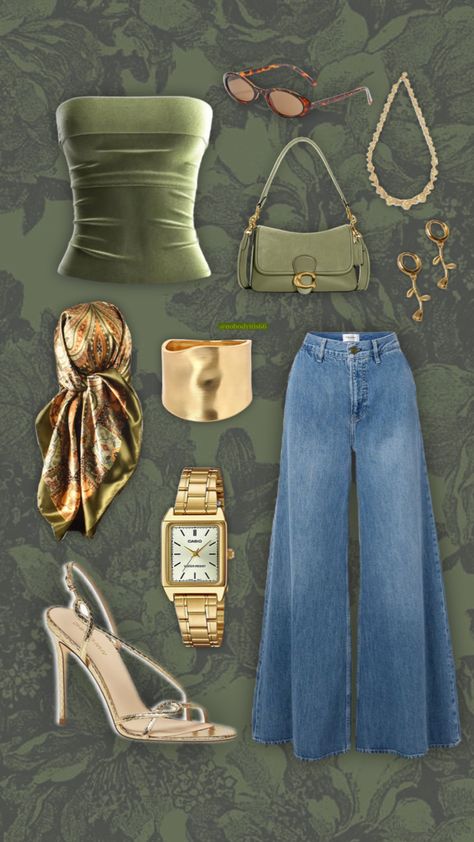 my style has a lottt of variations and I love it #gold #green #dressy #casio Cute Modest Outfits, Outfit Inspo Casual, Everyday Fashion Outfits, Classy Casual Outfits, Fashion Mistakes, Modest Fashion Outfits, Dressy Outfits, 10 Pounds, Classy Women