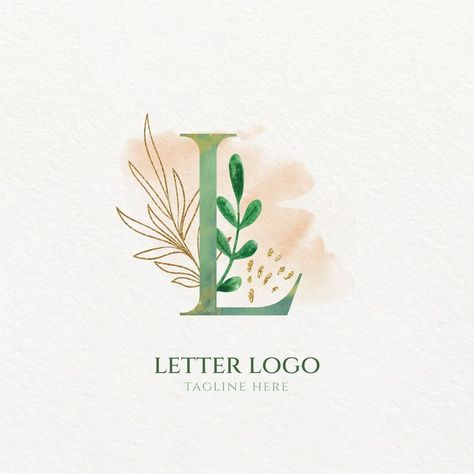 Art Painting Logo Design, Watercolour Branding, L Letter Logo, Watercolour Logo, L Letter, Name Symbols, Watercolor Logo Design, Watercolor Branding, Painting Logo