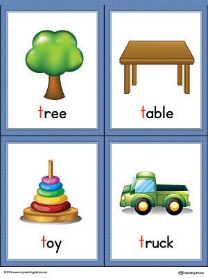 Letter T Pictures For Preschool, Word Cards For Preschool, T Pictures Letter, Letter T Flashcards, T Words Letter, Vocabulary Cards With Pictures, Letter T Pictures, Letter T Words, Preschool Weather Chart