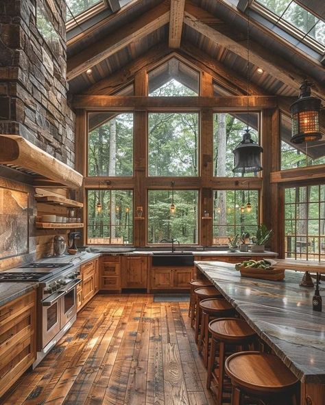 Attractive Log Cabins Log Mansion, Log Cabin Mansions, Cabin Mansion, Mansion Bedroom, Cottage Interior, Cabin Interiors, Log Cabins, Rustic Cabin, Log Homes