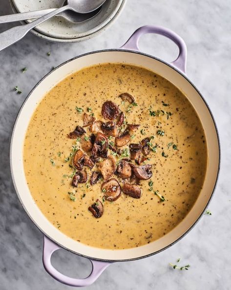 Best Mushroom Soup, Weekend Baking, Soup Lovers, Cauliflowers, Dried Porcini Mushrooms, Delicious Soups, Creamy Mushroom Soup, Healthy Soups, Mushroom Soup Recipes