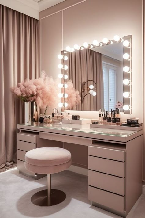 Vanity Room Decor, Stylish Room Decor, Dressing Room Decor, White Room Decor, Luxury Room Bedroom, Dressing Table Design, Home Decor Ideas Living Room, Glam Room, Ideas Living Room