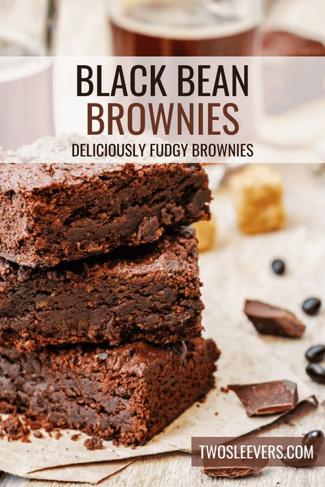 Black Bean Brownies | Amazing Fudgy Black Bean Brownie Recipe Black Bean Brownies Healthy, Lemon Brownies, Turkey Cookies, Black Bean Brownies, Bean Brownies, Sugar Free Vegan, Dessert Dips, Bar Cookies, Brownie Recipe