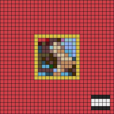 Alpha pattern #141362 | BraceletBook Damn Album Cover, Graph Crochet, Perler Crafts, Pixel Crochet, Pixel Art Grid, Pix Art, Graph Paper Art, Art Album, Hello Kitty Drawing