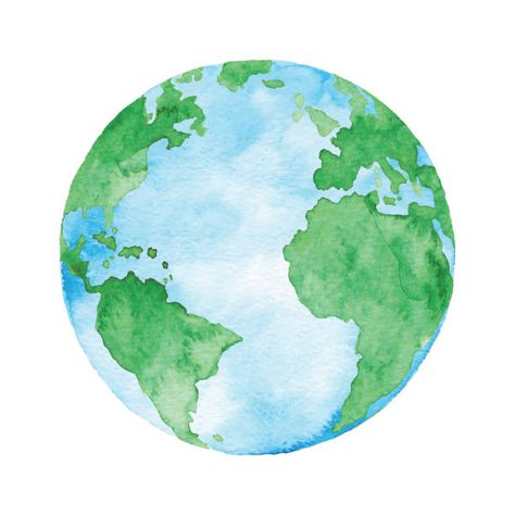 Earth Clip Art, Earth Clipart, Planet Drawing, Earth Drawings, Earth Illustration, Planets Art, Illustration Photo, Earth Art, Watercolor Drawing