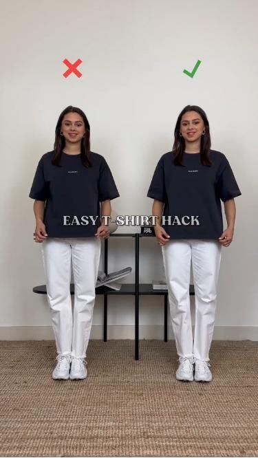 EASY hack to tuckin your TShirt  || Perfect Way To Tuck Your Tee Shirt Diy Tick Repellent, Homemade Tick Repellent, T Shirt Hacks, Tee Shirt Outfit, Easy Diy Clothes, Tick Repellent, Diy Clothes Hacks, Shirt Hacks, Mode Tips