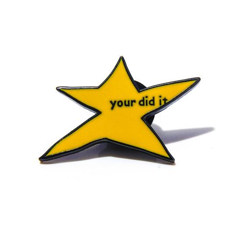 Meme Pins Enamel, 6 Month Gifts For Girlfriend, You Did It Star, Subtle Pride Pins, Cool Pins For Backpacks, You Did It, You Did It Meme, Funny Button Pins, Badge Design Ideas