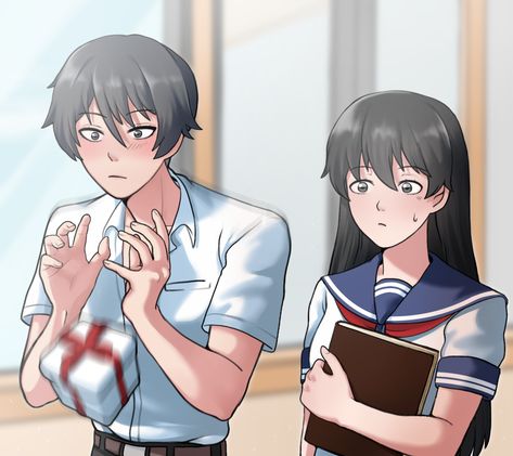 BakeShop — For drawing request, Yandere-kun x Taeko please Yandere Simulator Taeko Yamada, Yandere Simulator Yandere Kun, Ayato Aishi, Yandere Kun, Male Rivals, Yandere Simulator Fan Art, Yendere Simulator, Male Yandere, Bacon Pancakes