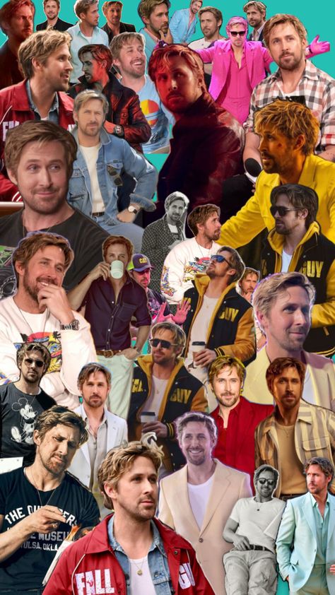 ryan gosling collage Ryan Gosling Movies, Райан Гослинг, The Fall Guy, Music Collage, Ryan Gosling, Cute Celebrity Guys, Barbie Movies, Blade Runner, Fav Celebs