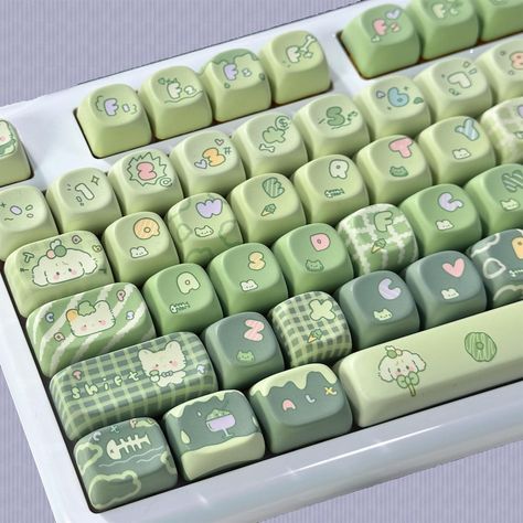 Product Contents + Keycap Set (131 keys, key puller included) - Keyboard not included Specifications + Language: English + Appearance: xoa + Material: PBT Compatibility + Size: 61 keys, 64 keys, 68 keys, 84 keys, 87 keys, 96 keys, 98 keys, 100 keys, 104 keys, 108 keys, etc. Most mechanical keyboards are compatible. If you are not sure whether it is compatible, please send me a photo of your keyboard and your keyboard model so that I can confirm whether it is compatible + Switch/Stem: Cherry MX + Fun Keyboards, Fancy Keyboard, Size Ten, Keycap Set, Cute Bedroom Decor, Gamer Room, Pc Setup, Mechanical Keyboard, Gaming Setup