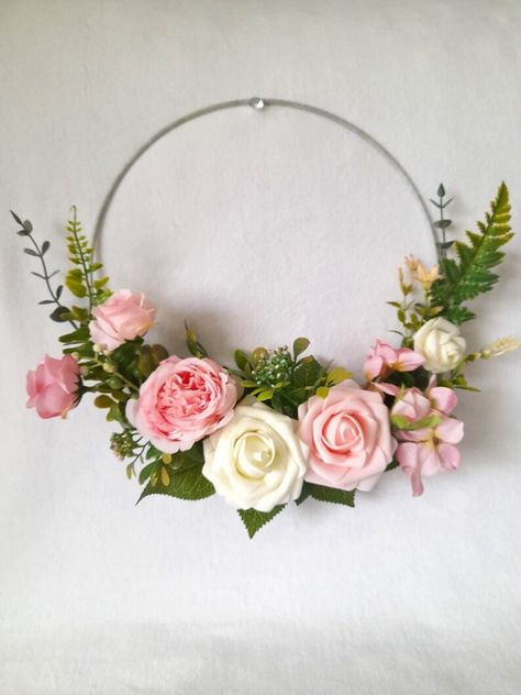 Buy Romantic Ivory and Pink Floral Hoop Wedding Bouquet Unique Boho Bridesmaids Alternative Online in India - Etsy Wedding Bouquet Unique, Floral Hoop Wedding, Unique Wedding Bouquets, Boho Bridesmaids, Bouquet Unique, Unique Wedding Bouquet, Boho Bridesmaid, Floral Hoops, Wedding Bouquet