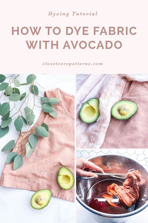 Avocado Dyed Fabric, Avocado Skin Dye, Natural Dye Projects, Beet Dye Fabric, Dye Fabric Diy, Natural Clothing Dye, Dye With Avocado, Natural Dyes For Fabric, Natural Fabric Dye