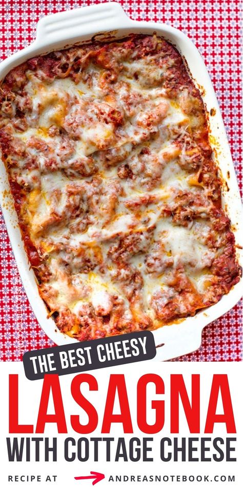 Lasagna Using Cottage Cheese, Substitute For Ricotta Cheese In Lasagna, Lasagna Casserole With Cottage Cheese, Ricotta And Cottage Cheese Lasagna, Lasagna Recipe With Cottage Cheese And Ricotta, Lasagna With Cottage Cheese Easy, No Egg Lasagna Recipe, Lasagna Recipe Cottage Cheese, Lasagna No Ricotta Cheese