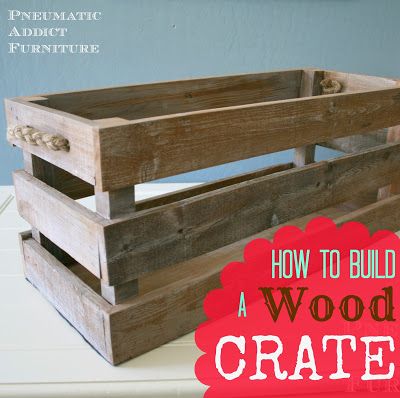 Wood Crate Diy, Stain Furniture, Crate Bookshelf, Pallet Crates, Crate Diy, Diy Holz, Wood Pallet Projects, Wood Plans, Wood Crates