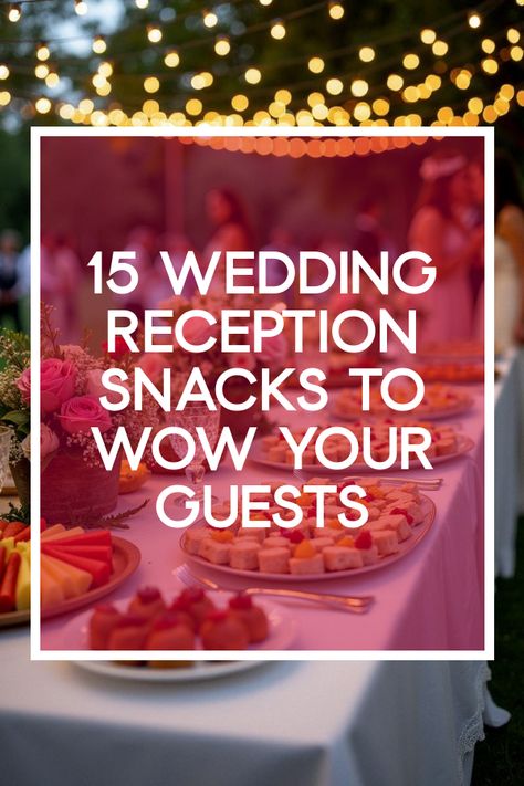 Did you know that the secret to an unforgettable wedding reception may just be the snacks? Dive into our guide full of unique wedding reception snacks ideas that will leave your guests raving. Discover delicious canapés, finger foods, and decadent dessert tables that'll transform your celebration into a culinary delight. Don't miss these must-try savory and sweet bites that promise to keep the party going! Midnight Snack For Wedding, Appetizers For Wedding Reception Easy, Snacks At Wedding Receptions, Reception Treat Ideas, Cocktail Food Ideas Wedding, Reception Appetizers Wedding, Wedding Food Horderves, Wedding Dinner Ideas Food Receptions, Caribbean Wedding Food