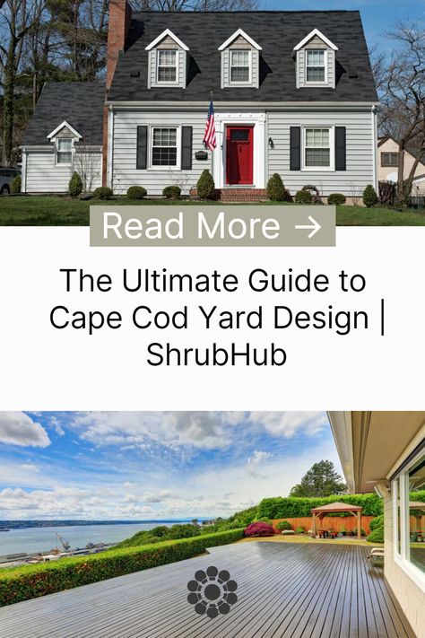 Want to learn more about Cape Cod landscaping? Our extensive guide to Cape Cod yard design will help you learn about the best Cape Cod traditional and modern landscaping approaches. Cape Cod House Exterior Landscaping, Cape Cod House Landscaping Ideas, Front Yard Landscaping Cape Cod House, Cape Cod Home Landscaping, Landscaping Cape Cod House, Front Porch Ideas For Cape Cod Homes, Traditional Cape Cod Exterior, Front Porch On Cape Cod Style House, Cap Cod Exterior