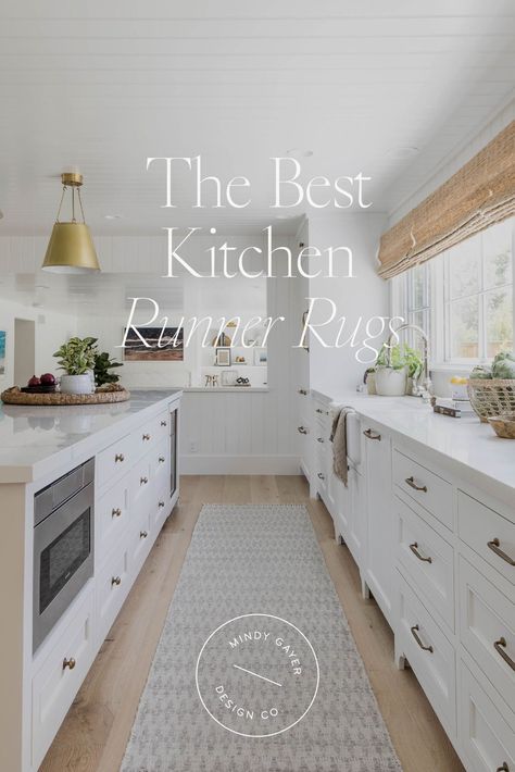 Runner Kitchen Island, Kitchen Island Rug, Plaid Runner Rug, White Kitchen Rug, Rugs In Kitchen Ideas, Kitchen Rug Placement, Runner In Kitchen, Kitchen Runner Rug Ideas, Rugs In Kitchen