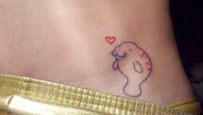 Walrus! Barbara Manatee, Manatee Tattoo, Bestie Tats, Tattoo Cute, Mini Tattoo, Kawaii Tattoo, Inspiration Tattoo, Small Girl Tattoos, Manatees