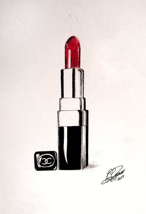 Red Lipstick Drawing, Lipstick Illustration Art, Lipstick Art Drawing, Lipstick Doodle, Lipstick Sketch, Drawing Lipstick, Lipstick Drawing, Lipstick Illustration, Makeup Drawings