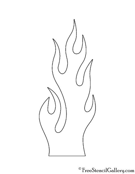 Flames 03 Stencil | Free Stencil Gallery Molde, Flames Template Free Printable, Flame Stencil Templates Free Printable, Diy Flame Shirt, Flame Stencil Templates, Flame Templates Free Printable, Flame Stencil, Flames Drawing, Safety Town