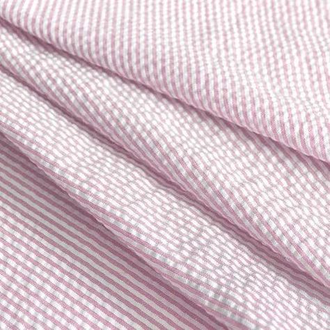 Sewing Project Ideas, Fabric Board, Pink Seersucker, Stripe Fabric, Spring Fabric, Traditional Fabric, Shirt Quilt, Online Fabric, Fabulous Fabrics