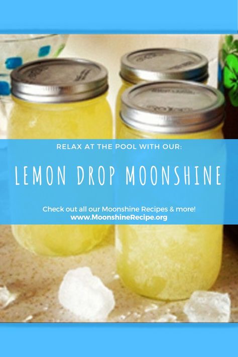 Lemon Drop Moonshine Recipe, Flavored Moonshine Recipes, Moonshine Drink Recipes, Lemon Drop Recipe, Moonshine Cocktails, Moonshine Recipe, Homemade Alcohol, Homemade Liquor, Liquor Recipes