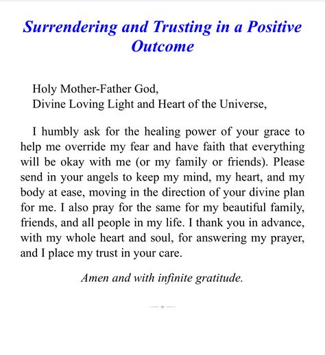 Surrendering and trusting in a positive outcome Prayer For Positive Outcome, Uplifting Prayers, Sonia Choquette, Effort Quotes, Healing Prayer, Powerful Prayers, Prayer For Protection, Prayer List, Gods Word