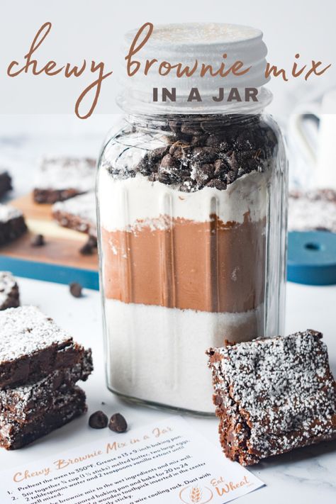 Mason Jar Brownie Mix Recipe, Cookie Jar Mixes Christmas Gifts, Mason Jar Brownies, Homemade Brownie Mix In A Jar, Brownie In A Jar Recipe Gift, Brownies In A Jar Recipe, Brownie Jar Gift, Baking Mix In A Jar Gift, Baking Jar Gifts