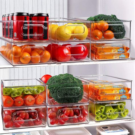 Kitchen Storage Boxes, Fridge Organisers, Clear Storage, Refrigerator Storage, Refrigerator Organization, Food Storage Boxes, Container Organization, Eid Al Adha, Food Service Equipment