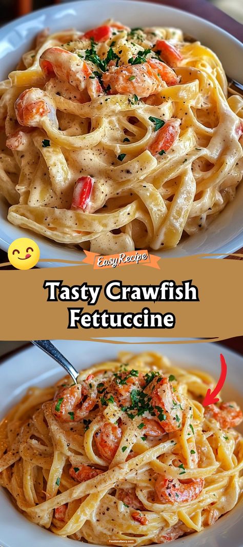 Crawfish Fettuccine Crawfish Shrimp Recipes, Crawfish And Sausage Pasta, Crawfish Mashed Potatoes, Shrimp Crawfish Etouffee, Meals With Crawfish Tails, Crawfish Spaghetti Recipes, Crawfish Tails And Shrimp Recipes, Crawfish Fettucine Recipe Louisiana Easy, Crawfish Tortellini Recipes