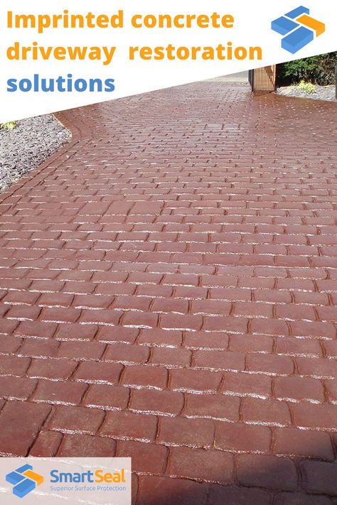 Imprinted Concrete Driveway, Patio Driveway, Driveway Sealer, Concrete Roof Tiles, Concrete Patio Designs, Stone Concrete, Block Paving, Concrete Roof, Concrete Driveways