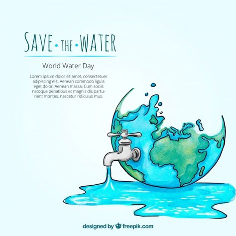 More than a million free vectors, PSD, photos and free icons. Exclusive freebies and all graphic resources that you need for your projects Water Conservation Poster, Save Water Drawing, Save Water Poster Drawing, Save Water Poster, Sumber Daya Alam, Importance Of Water, Save Environment, Conservation Of Natural Resources, Water Scarcity