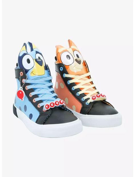 Oh Biscuits! Bluey and Bingo Sneakers Are Here! - Fashion - Polly Puppy Bluey, Bluey Shoes Diy, Cute Clothing Items, Bluey Inspired Outfit, Bluey Outfits, Bluey Pjs, Bluey Shoes, Bluey Merch, Bluey And Bingo Costume