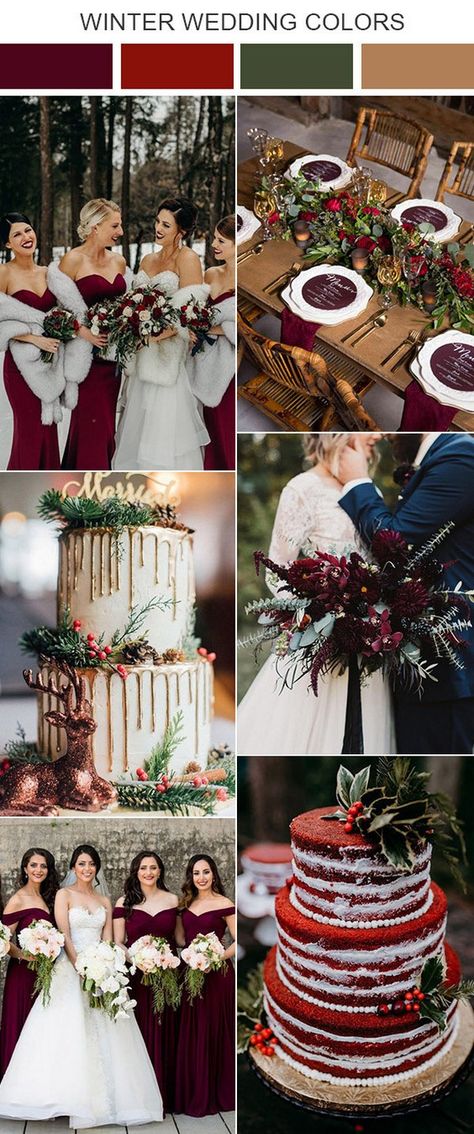 Top 9 Winter Wedding Color Palette Ideas for 2020 | Colors for Wedding Wedding Color Pallet Ideas, Color Pallet Ideas, Wine Colored Wedding, Steel Blue Bridesmaid Dresses, Wedding Color Palette Ideas, Classic Blue Wedding, Wine Red Wedding, Elegant Wedding Colors, Winter Wedding Color Palette