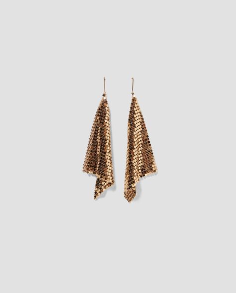 Mesh Earrings, Metal Mesh, Golden Girls, Shopping Basket, Zara United States, Women Accessories Jewelry, Women's Accessories, Jewelry Accessories, Kiss