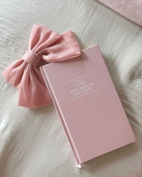 Feminine Aesthetic Pink, Pink Feminine Aesthetic, Coquette Lifestyle, 5 Minutes Journal, Feminine Lifestyle, The Five Minute Journal, Intelligent Change, Five Minute Journal, Glowing Skin Secrets